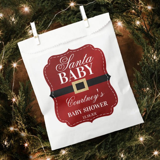 Bolsa De Papel Santa Bebé | NAVIDADES BABY SHOWER (Subido por el creador)