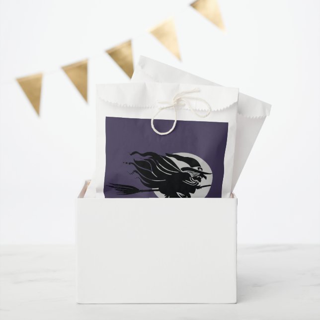 Bolsa De Papel Sat De Brujas Voladoras Astridió Un Palo De Brooms (Fiesta)