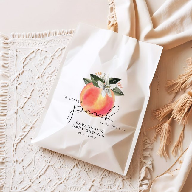Bolsa De Papel SAVANNAH Little Peach Baby Shower (Subido por el creador)