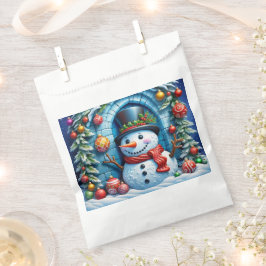 Bolsa De Papel Schneemann mit Weihnachtsdeko -