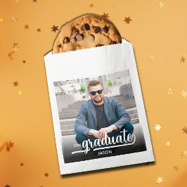 Bolsa De Papel Script de graduación de fotos en blanco