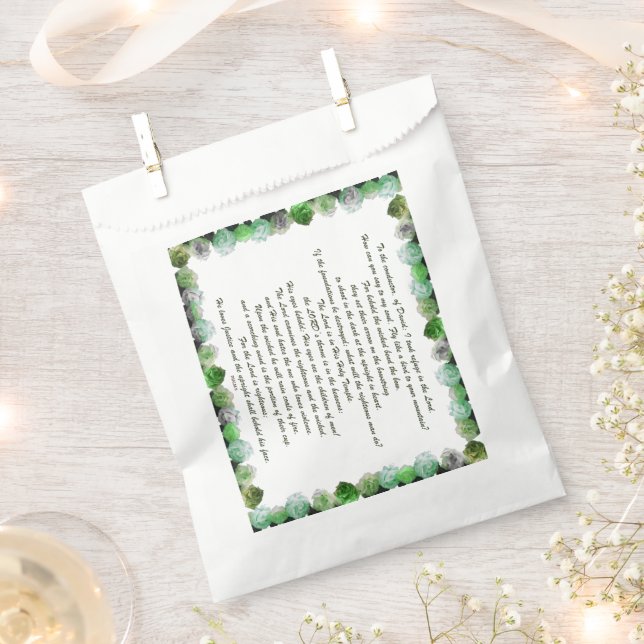 Bolsa De Papel Scripture, Psalm 11, Bible Verse, (Cortado)