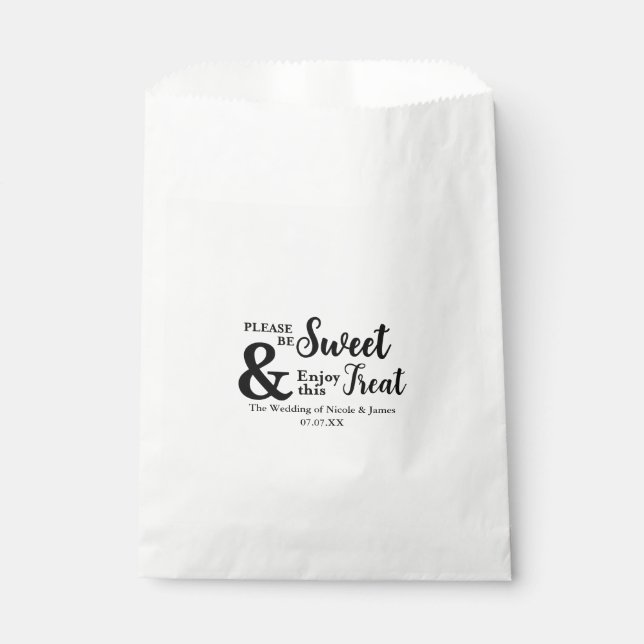 Bolsa De Papel Sé Dulce Disfruta de este Regalo Favor de Boda Chi (Anverso)