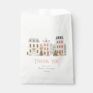 Bolsa De Papel Se necesita un pueblo Invierno Rosa Nieve Gracias