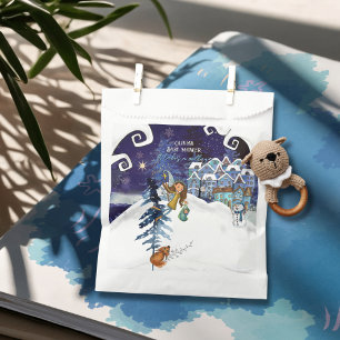 Bolsa De Papel Se necesita un pueblo – Magia de invierno azul hie
