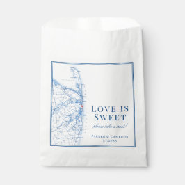 Bolsa De Papel Sea Bright New Jersey Elegant Map Boda