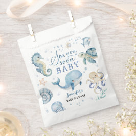 Bolsa De Papel Sea You Soon Baby Shower Boy Blue Ocean