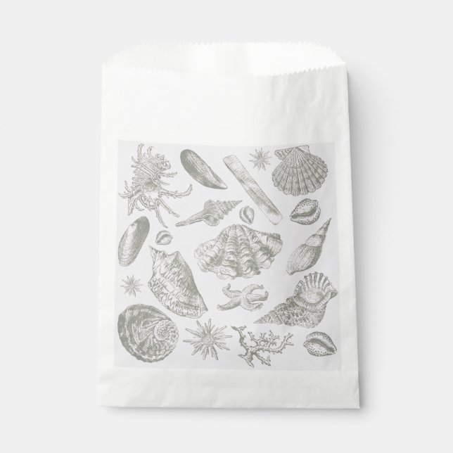 Bolsa De Papel Seashell Soft Antique Art Beach Shells (Anverso)
