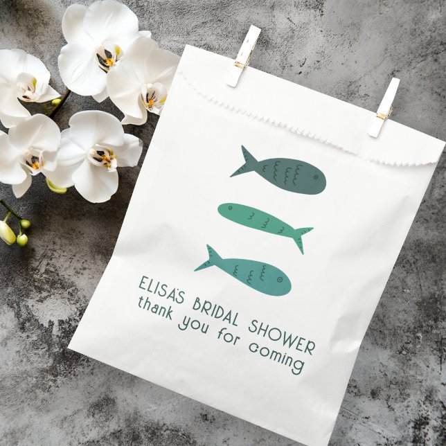 Bolsa De Papel Seaside Soiree Bridal Shower Fish Sardines PERSONA (Seaside Soiree Bridal Shower Cute Fish Fishes Sardines CUSTOM Favor Bag
)