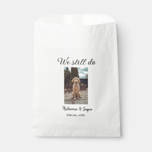 Bolsa De Papel Seguimos haciendo boda pareja mascota foto nombre