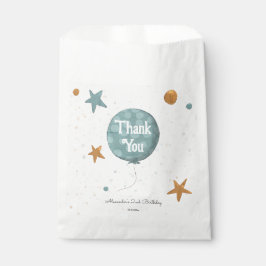 Bolsa De Papel Segundo cumpleaños de Cute Blue Balloon