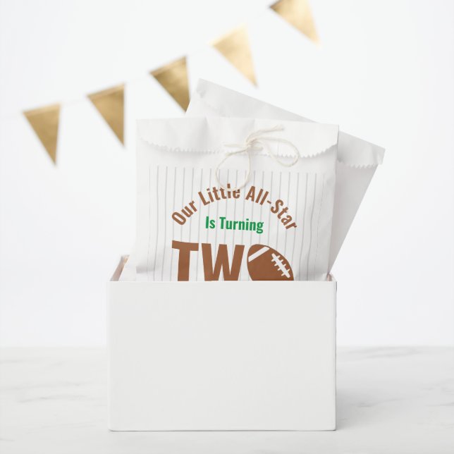 Bolsa De Papel Segundo cumpleaños del fútbol de todas las estrell (Fiesta)