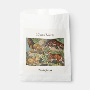 Bolsa De Papel Selva de gato león Género neutro Baby Shower por c