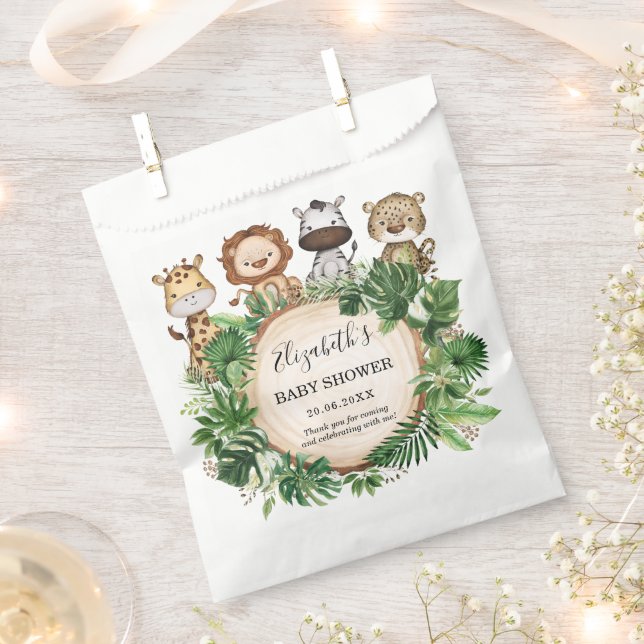 Bolsa De Papel Selva tropical vegetal jungla animales salvajes Ba (Cortado)