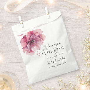 Bolsa De Papel Semillas de flores botánicas Rosa Polvorienta Eleg