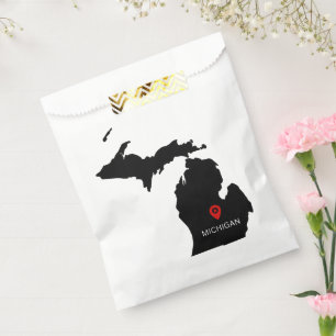 Bolsa De Papel Sencilla y elegante boda en el estado de Michigan