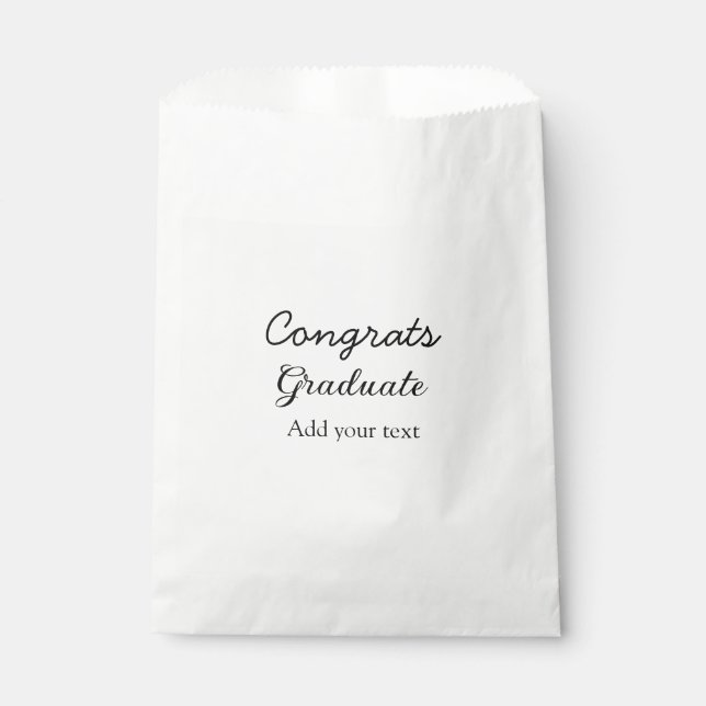 Bolsa De Papel Sencillas felicitaciones mínimas graduación añadir (Anverso)