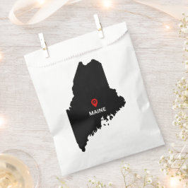 Bolsa De Papel Sencillo estado elegante de Maine Boda