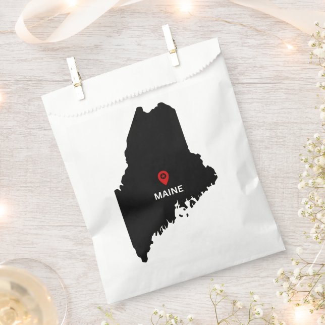 Bolsa De Papel Sencillo estado elegante de Maine Boda (Cortado)