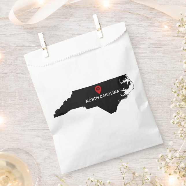 Bolsa De Papel Sencillo estado elegante del Boda de Carolina del  (Cortado)