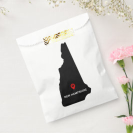 Bolsa De Papel Sencillo Estado elegante del Boda de New Hampshire