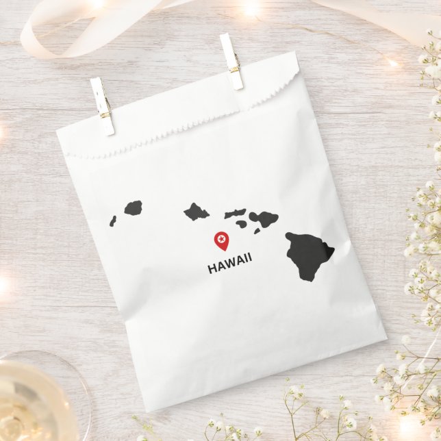 Bolsa De Papel Sencillo estado elegante del Boda hawaiano (Cortado)