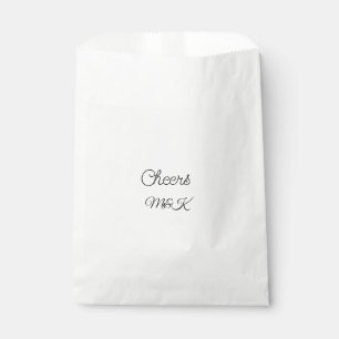 Bolsa De Papel Sencillo minimalista añadir nombre felicitaciones