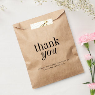 Bolsa De Papel Sencillo Minimalista Elegante Gracias