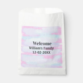 Bolsa De Papel sencillo minimo logotipo de monograma bienvenida p