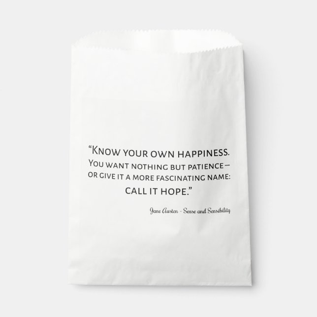 Bolsa De Papel Sense And Sensibility Quote I (Anverso)
