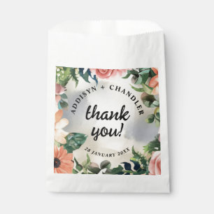 Bolsa De Papel Serene Garden Wreath: Elegancia Floral Pastel