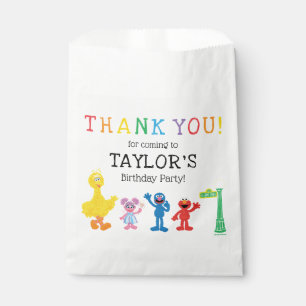 Bolsa De Papel Sésamo Street Pals Chalkboard Rainbow Birday