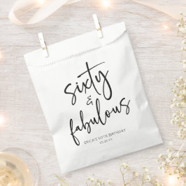 Bolsa De Papel Sesenta y fabulosa fiesta Minimalista de cumpleaño