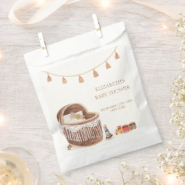 Bolsa De Papel Sexo Neutral Cute Boho Bassinet Baby Shower