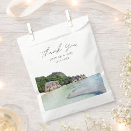 Bolsa De Papel Seychelles: Favor de la boda Gracias