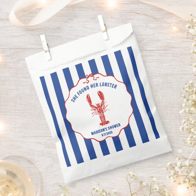 Bolsa De Papel She Found Her Lobster Nautical Bridal Shower (Cortado)