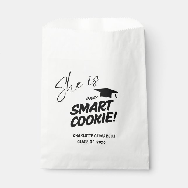 Bolsa De Papel SHE is One Smart Cookie Graduation  (Anverso)