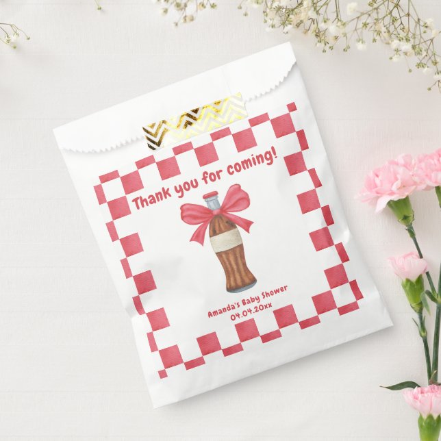 Bolsa De Papel She is Ready to Pop Soda Bottle Baby Shower (Sellado)