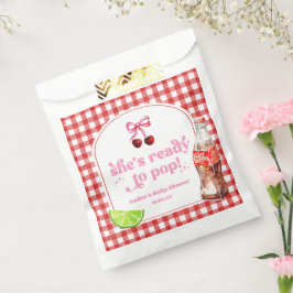 Bolsa De Papel She's Ready To Pop! Cherry Soda Pop Baby Shower