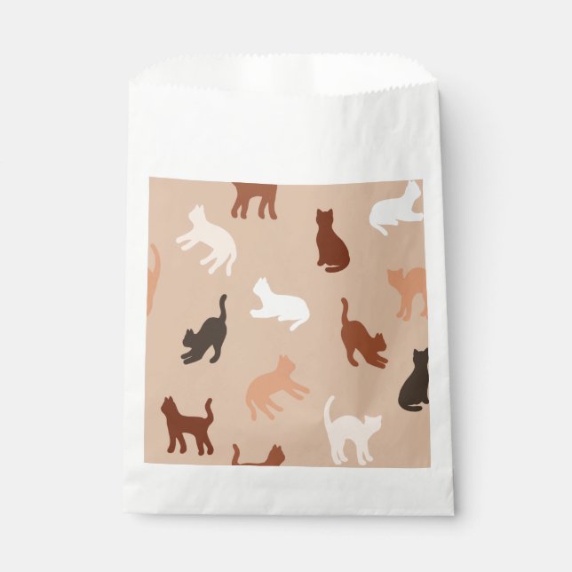 Bolsa De Papel Silhouette de gato (Anverso)