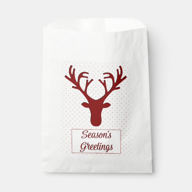 Bolsa De Papel Silhouette Reindeer (Anverso)
