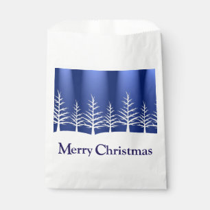 Bolsa De Papel Silhouettes de árbol blanco Navidades elegantes