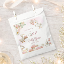 Bolsa De Papel Silly Goose Flower Garden champiñón Primer cumplea
