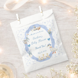 Bolsa De Papel Silly Goose Whimsical Bow Baby Boy Shower