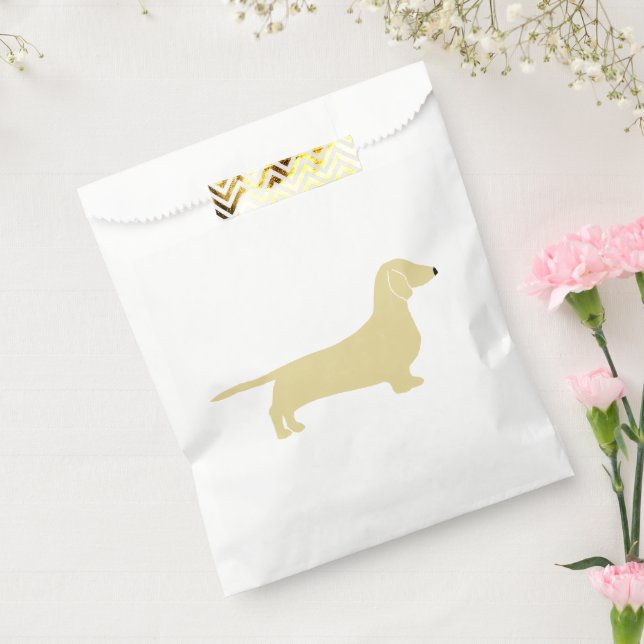 Bolsa De Papel silueta dachshund wheaton (Sellado)