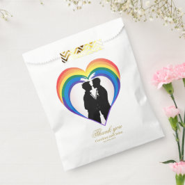 Bolsa De Papel Siluetas gays elegantes.