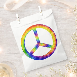Bolsa De Papel Símbolo de Paz Tie Dye