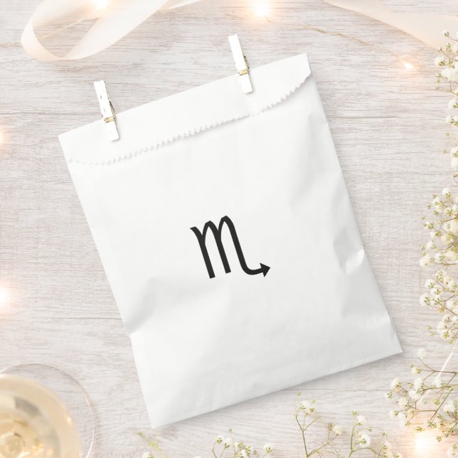 Bolsa De Papel Símbolo escorpio zodiaco (Cortado)