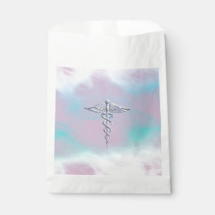 Bolsa De Papel Símbolo médico de Caduceus en la decoración de la