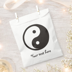 Bolsa De Papel Símbolo Yin Yang - diseño de tatuajes sólidos